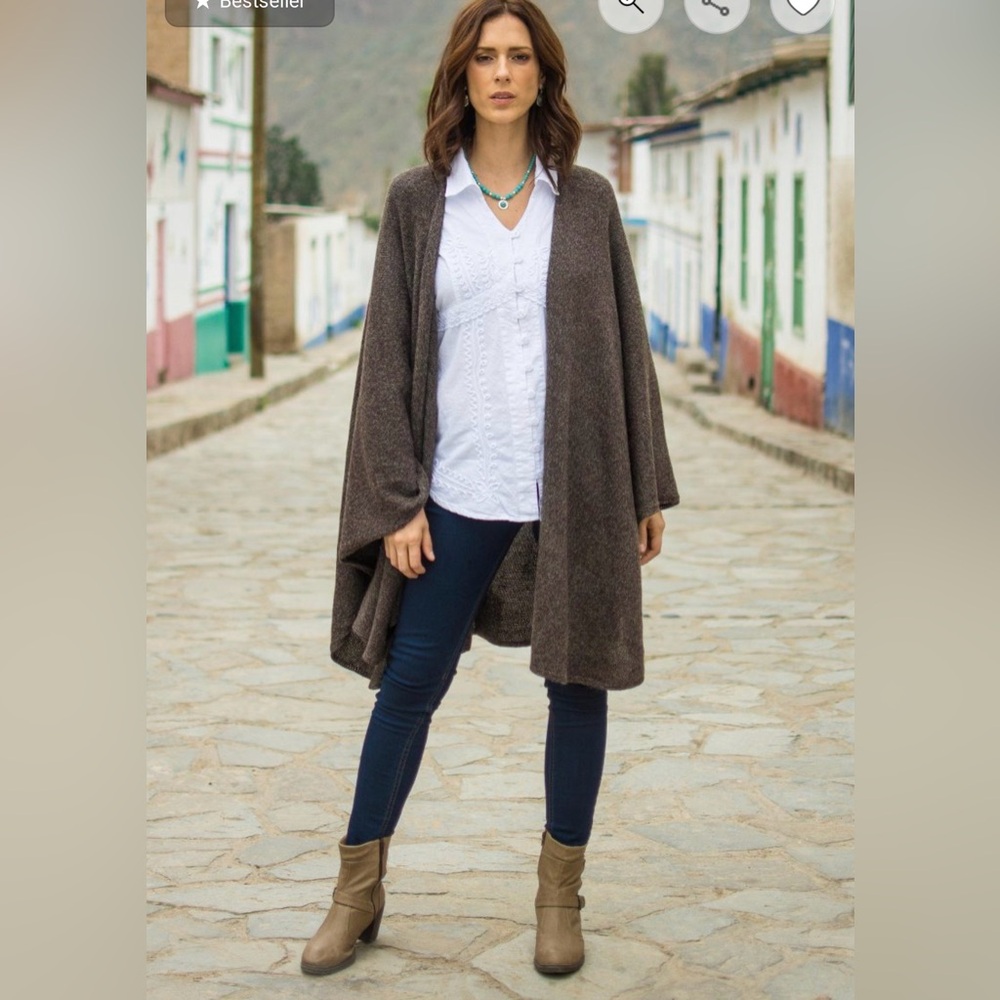 Novica Brown Tweed
Artisan Crafted Alpaca Blend Wrap